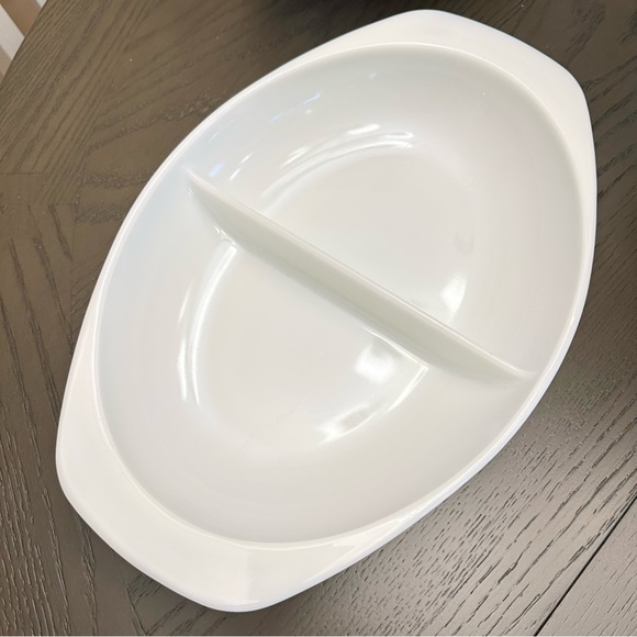 Pyrex Other - Vintage Pyrex Classic Handled White Divided Serving Dish #1063 1 1/2 Quart